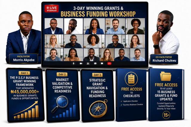 The 3 Days Grant Winning & Business Funds Workshop